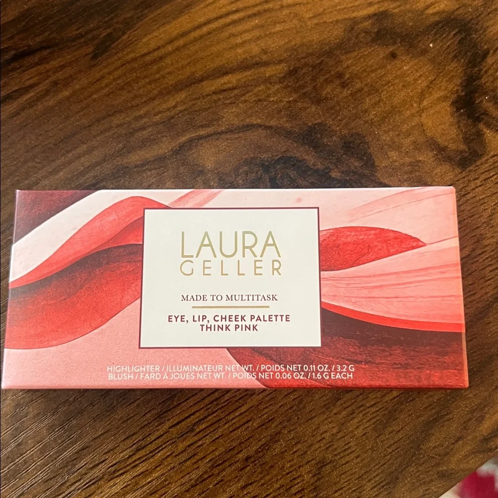 NIB Laura Geller Eye Lip Cheek Palette in Think Pink